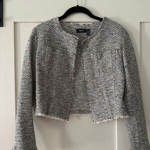 Theory Cropped Tweed Jacket